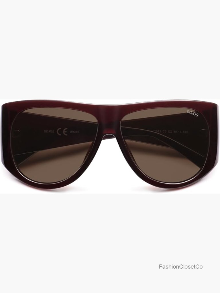 Vintage Retro Oversized Big Aviator Polarized Sunglasses